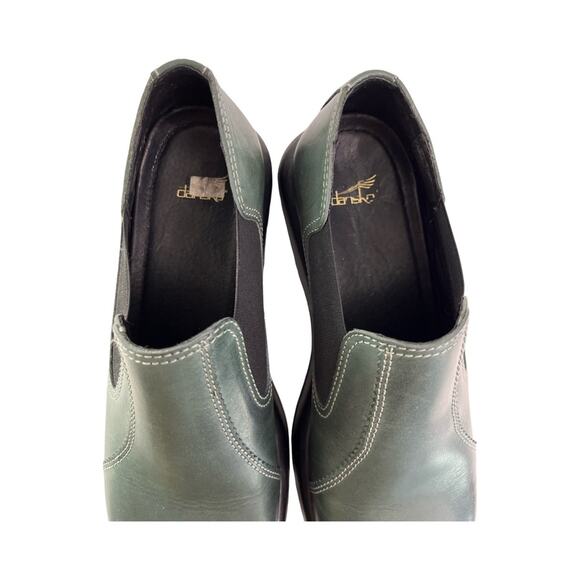 Dansko Jocelyn Slip-On Leather Shoes Teal VegTan Leather Size 41 US 10.5-11 - Picture 4 of 15
